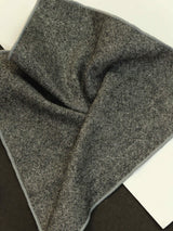 Grey Solid Wool Pocket Square - TOSSIDO