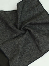 Grey Solid Wool Pocket Square - TOSSIDO