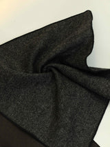 Grey Solid Wool Pocket Square - TOSSIDO