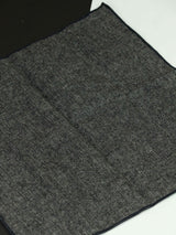 Grey Solid Wool Pocket Square - TOSSIDO