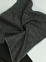 Grey Stripe Wool Pocket Square - TOSSIDO