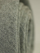 Grey Stripe Wool Skinny Necktie - TOSSIDO