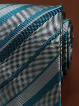 Grey Stripe Woven Necktie - TOSSIDO