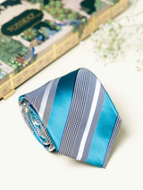 Grey Stripes Broad + Long Necktie - TOSSIDO