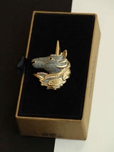 Grey Unicorn Brooch - TOSSIDO