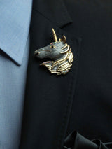 Grey Unicorn Brooch - TOSSIDO