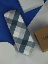 Grey & White Necktie - TOSSIDO