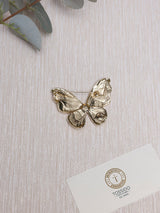 Hammered Gold Butterfly Brooch - TOSSIDO