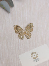 Hammered Gold Butterfly Brooch - TOSSIDO