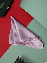 Heather Purple Solid Silk Pocket Square - TOSSIDO
