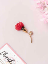 Hot Pink Rose Bloom Brooch - TOSSIDO