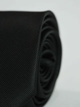 Jet Black Skinny Necktie - TOSSIDO
