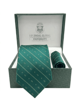 JGU Green Necktie & Pocket Square Set - TOSSIDO