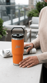 JGU Grip Lock Coral Orange Insulated Tumbler - TOSSIDO