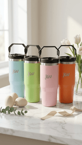 JGU Grip Lock Coral Orange Insulated Tumbler - TOSSIDO