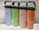 JGU Grip Lock Coral Orange Insulated Tumbler - TOSSIDO