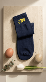 JGU Navy Blue Full Length Socks - TOSSIDO