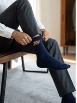 JGU Navy Blue Full Length Socks - TOSSIDO