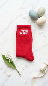 JGU Red Full Length Socks - TOSSIDO