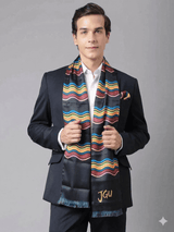 JGU Resplendent Multicolor Stole & Pocket Square Set - TOSSIDO