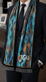 JGU Variegated Signature Stole & Pocket Square Set - TOSSIDO