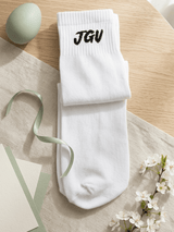 JGU White Full Length Socks - TOSSIDO