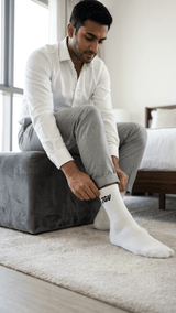 JGU White Full Length Socks - TOSSIDO