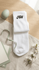 JGU White Full Length Socks - TOSSIDO