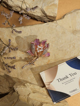 Lavender Floral Brooch - TOSSIDO