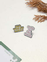 Life's What You Make It & Smile to the World Enamel Pin Set of 2