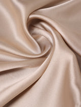 Light Beige Solid Silk Pocket Square - TOSSIDO