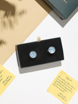 Light Blue Paisley Cufflinks - TOSSIDO