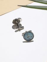 Light Blue Paisley Cufflinks - TOSSIDO