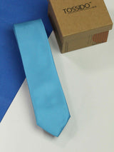 Light Blue Skinny Necktie - TOSSIDO