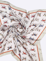 Light Brown Horse Print Men’s Neckerchief - TOSSIDO