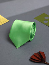 Light Green Solid Necktie - TOSSIDO