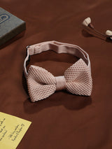 Light Peach Knitted Bow Tie - TOSSIDO