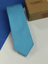 Like The Sky Solid Necktie - TOSSIDO