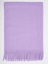 Lilac Solid Woolen Muffler - TOSSIDO