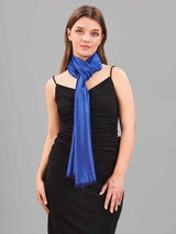 Majestic Blue Kashmiri Stole - TOSSIDO