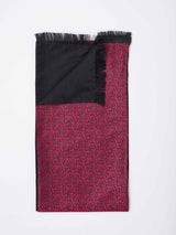 Maroon Abstract Reversible Stole & Pocket Square Set - TOSSIDO