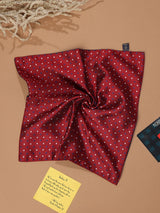 Maroon Abstract Reversible Stole & Pocket Square Set - TOSSIDO