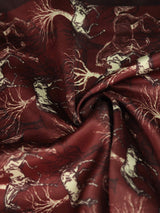 Maroon Animal Pocket Square - TOSSIDO
