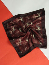 Maroon Animal Pocket Square - TOSSIDO