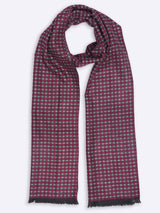Maroon Check Muffler - TOSSIDO
