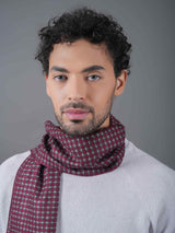 Maroon Check Muffler - TOSSIDO