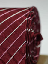 Maroon Check Silk Necktie - TOSSIDO