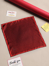 Maroon Dot Silk Pocket Square - TOSSIDO