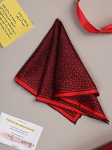 Maroon Dot Silk Pocket Square - TOSSIDO