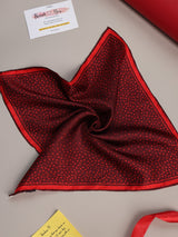 Maroon Dot Silk Pocket Square - TOSSIDO